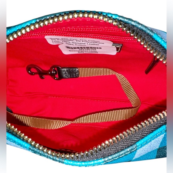 Dooney & Bourke Tucker Buffy Crossbody, Teal Plaid, NWT - Picture 4 of 16